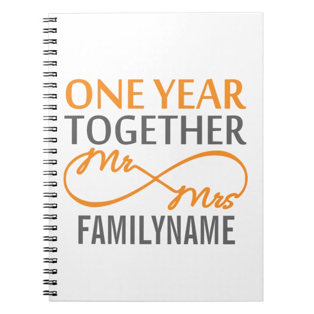 Geschenk für das 1. Jubiläum Notizblock (Vorderseite)