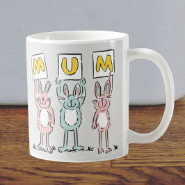 Geschenk für das Design von lustigen Kaninchen Kaffeetasse