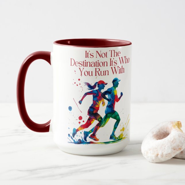 Geschenk für das Motivierend Ausführen von Buddy Tasse (Mit Donut)