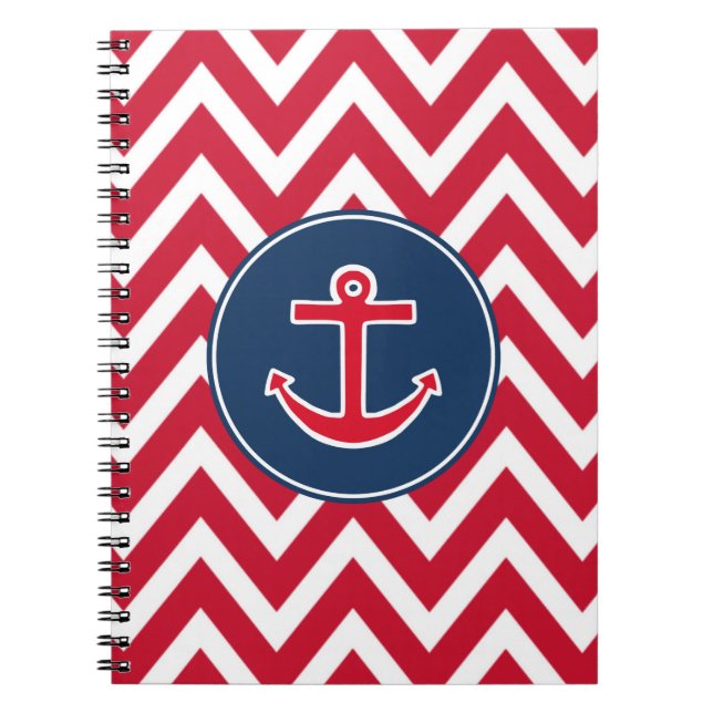 Geschenk für das Nautic Anchor School Notebook Notizblock (Vorderseite)