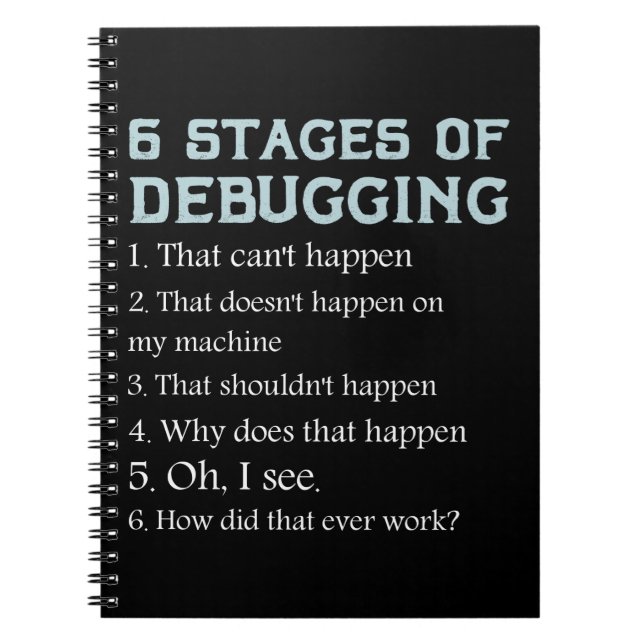 Geschenk für das Programmieren von Debugdateien  Notizblock (Vorderseite)