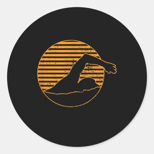 Geschenk für das Schwimmbad Runder Aufkleber (Vorderseite)