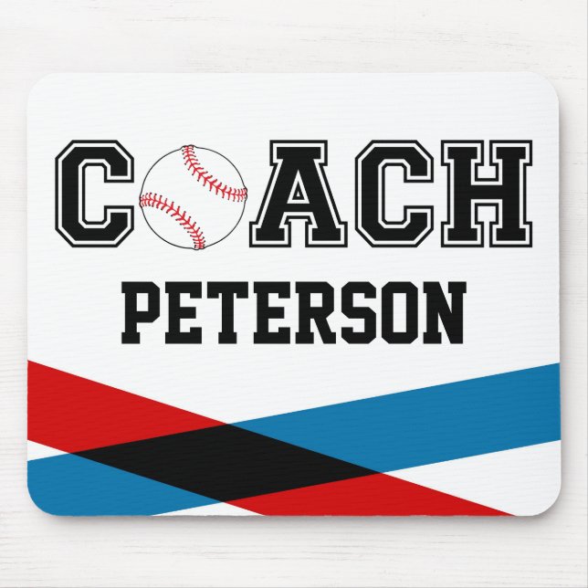 Geschenk für den Baseballlehrer Mousepad (Vorne)