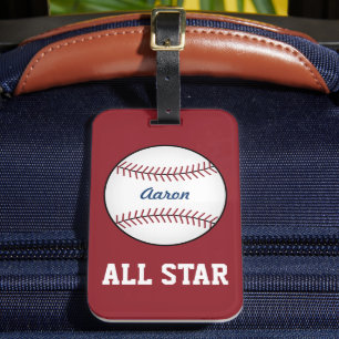 Geschenk für den benutzerdefinierten Baseball-Gepä Gepäckanhänger