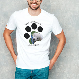 Geschenk für den besten Hund Vater je Foto Paw Pri T-Shirt
