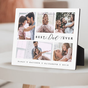 Geschenk für den besten Vater je Moderne Familienf Fotoplatte
