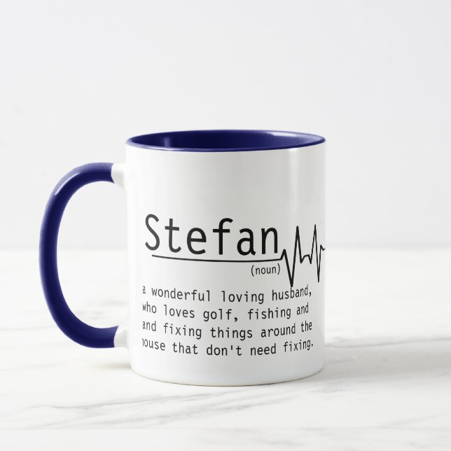 Geschenk für den besten Vatertag, maßgeschneiderte Tasse (Links)