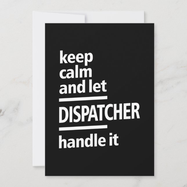 Geschenk für den Dispatcher-Job Dankeskarte (Vorderseite)
