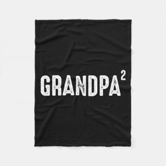 Geschenk für den Opa von zwei Enkelkindern Opa Fleecedecke