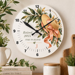 Geschenk für den pensionierten Gartenliebhaber, de Runde Wanduhr