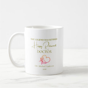 Geschenk für den Ruhestand eines Arztes Die Legend Kaffeetasse