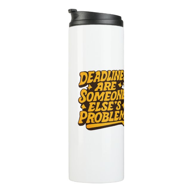 Geschenk für den Ruhestand eines Bürovorstehers im Thermosbecher (Nach rechts gedreht)