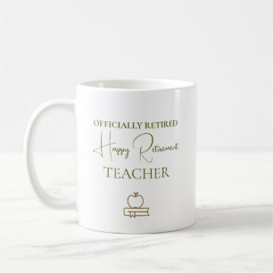 Geschenk für den Ruhestand eines Lehrers offiziell Kaffeetasse