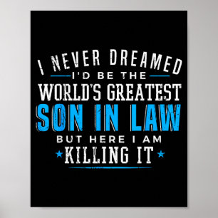 Geschenk für den Schwiegersohn zu Weihnachten Gebu Poster