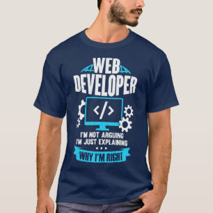 Geschenk für den Webentwickler an der Vorderseite T-Shirt