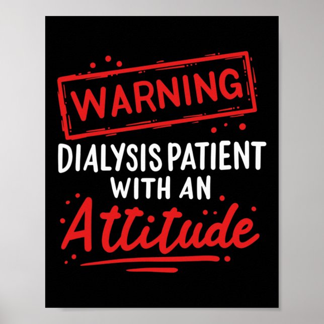 Geschenk für Dialysepatienten Warrior Poster (Vorne)
