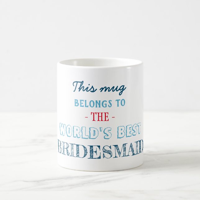 Geschenk für die beste Brautjungfer Kaffeetasse (Mittel)