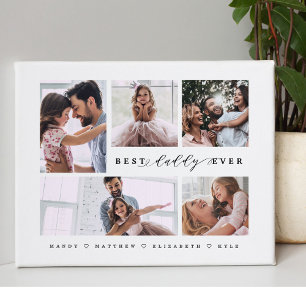 Geschenk für die beste Daddy-je-Familie Foto Colla Leinwanddruck