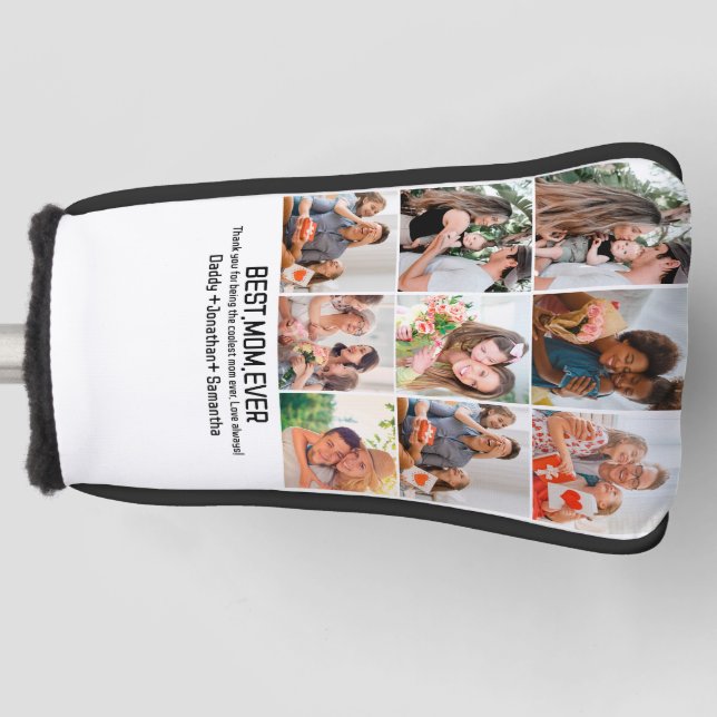 Geschenk für die beste Mama je FotoCollage Golf Headcover (Vorderseite)