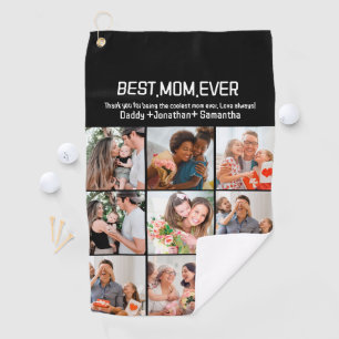 Geschenk für die beste Mama je FotoCollage Golfhandtuch