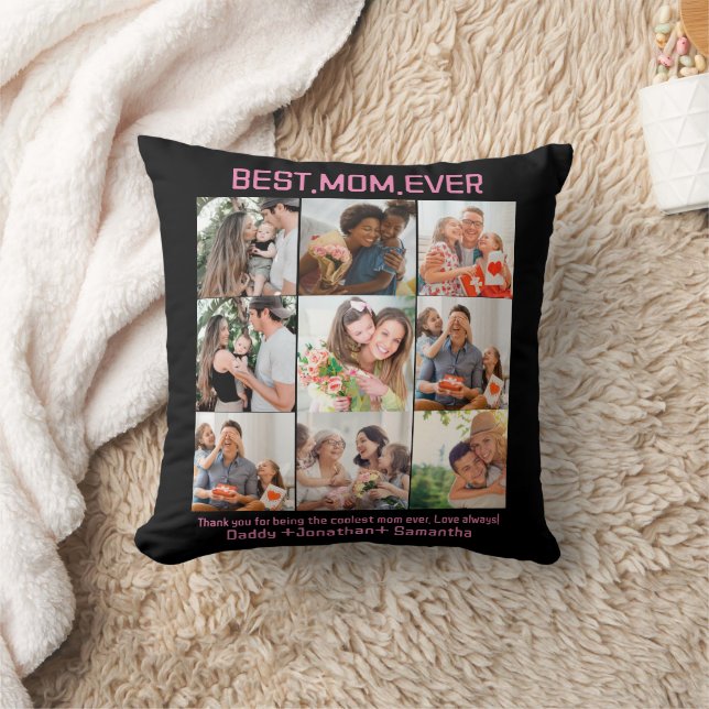 Geschenk für die beste Mama je FotoCollage Kissen (Decke)