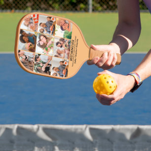 Geschenk für die beste Mama je FotoCollage Pickleball Schläger
