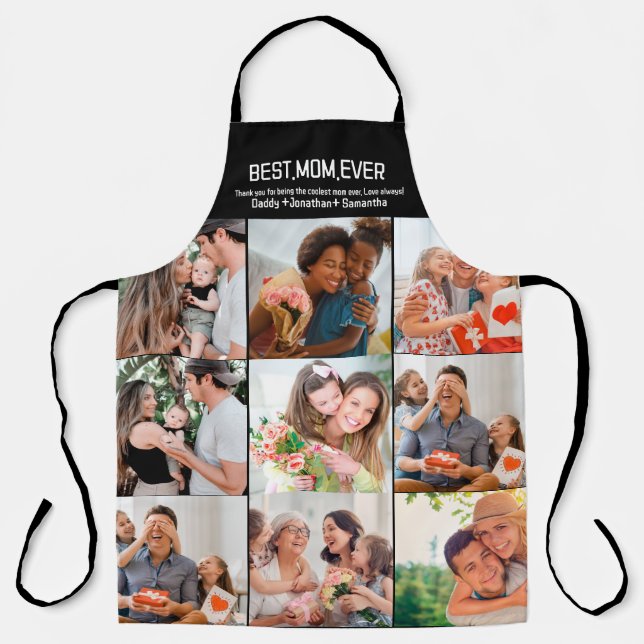 Geschenk für die beste Mama je FotoCollage Schürze (Vorderseite)