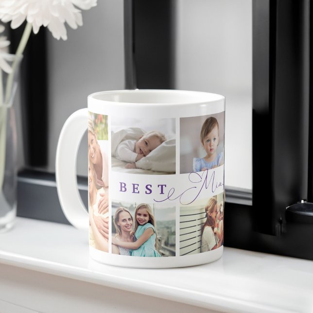 Geschenk für die beste Mini-je-Familie Foto Collag Kaffeetasse (Gift For Best Mini Ever Family Photo Collage Coffee Mug)