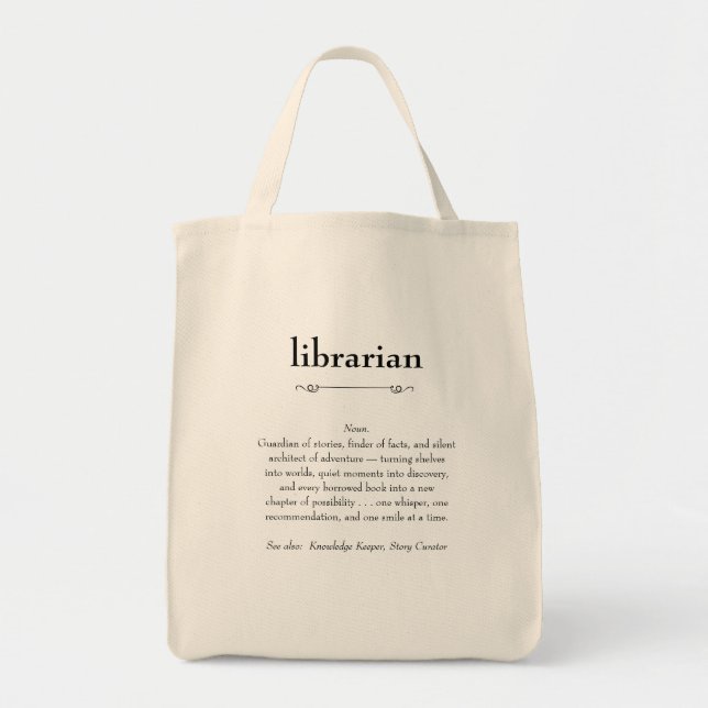 Geschenk für die Definition von Bibliotheken Tragetasche (Vorne)