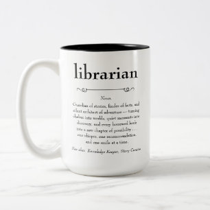 Geschenk für die Definition von Bibliotheken Zweifarbige Tasse