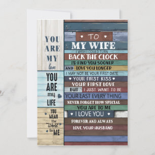 Geschenk für die Ehefrau   Brief an meine Frau Lie Einladung