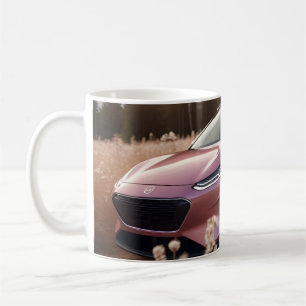 Geschenk für die Ehefrau eines rosa EV-Autos im Tr Kaffeetasse