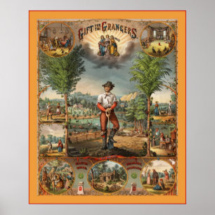 Geschenk für die Grangers ~ 1873 ~ Vintage Kunst Poster