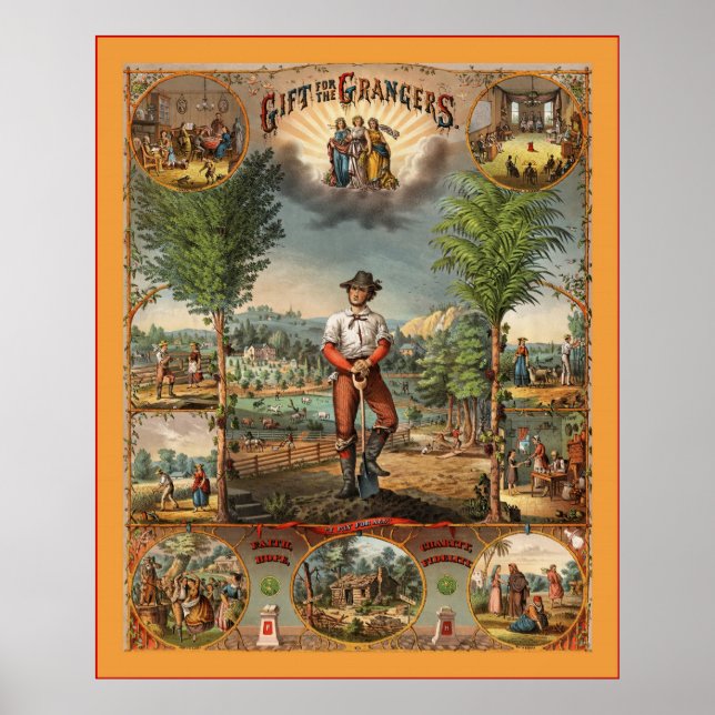 Geschenk für die Grangers ~ 1873 ~ Vintage Kunst Poster (Vorne)