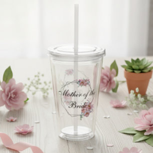 Geschenk für die Hochzeitsgesellschaft Personalisi Acryltrinkbecher