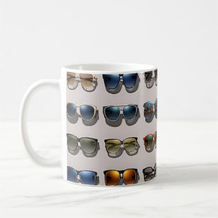 Geschenk für die Küche mit Sonnenbrillenthema Kaffeetasse