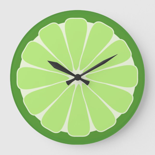 Geschenk für die Limone Slice Wall Große Wanduhr (Vorderseite)