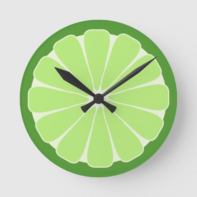 Geschenk für die Limone Slice Wall Runde Wanduhr (Vorderseite)