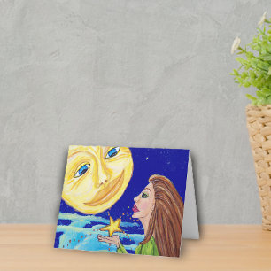 Geschenk für die Mond-Notizkarte Karte