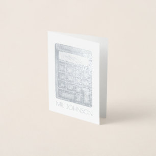 Geschenk für die personalisierte Mathematiklehreri Folienkarte