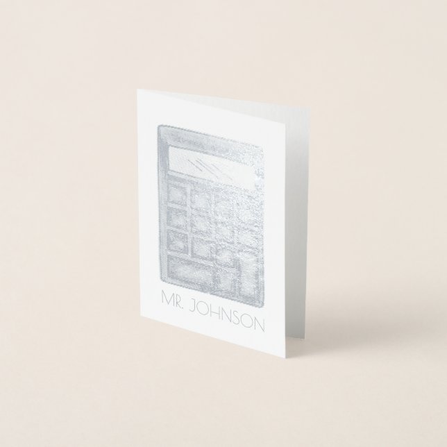 Geschenk für die personalisierte Mathematiklehreri Folienkarte (Vorderseite)