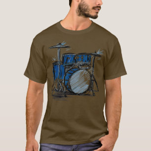 Geschenk für Drummer Zeichnend Trommeln  T-Shirt