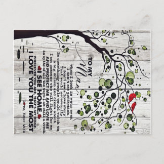 Geschenk für Ehemann | Mein Mann liebt den Brief Ankündigungspostkarte