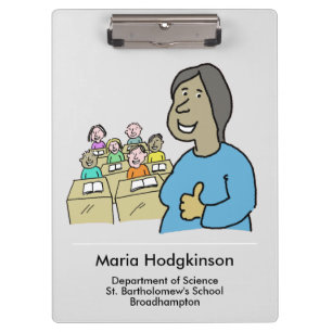 Geschenk für eine asiatische Weibliche Lehrerin. L Klemmbrett