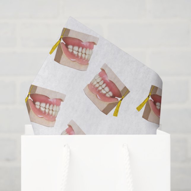 Geschenk für eine Dental School Graduation Party Seidenpapier (Geschenktüte)