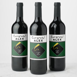 Geschenk für eine Graduierungspartei Weinetikett