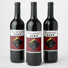 Geschenk für eine Graduierungspartei Weinetikett