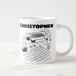 Geschenk für eine Rasenturf-Ebene mit Namen Jumbo-Tasse