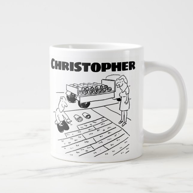 Geschenk für eine Rasenturf-Ebene mit Namen Jumbo-Tasse (Rechts)