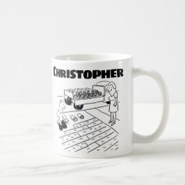 Geschenk für eine Rasenturf-Schicht mit Name Coffe Kaffeetasse
